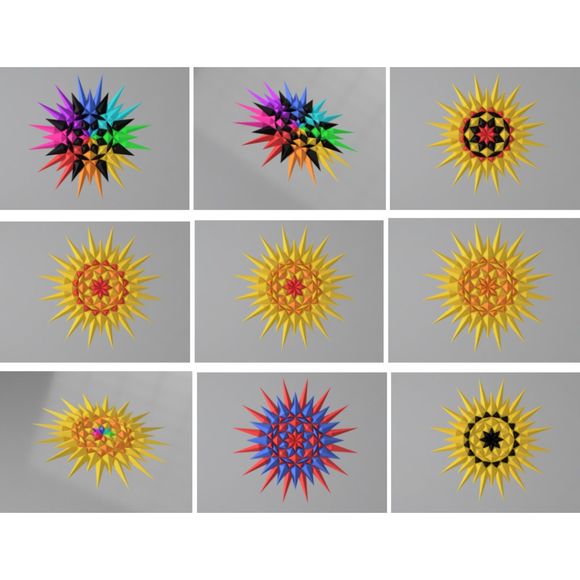 DGEmily Geometric Sun Wall Art | Large-Scale Wall Decor | Custom Sizes!! - Picture 5 of 5